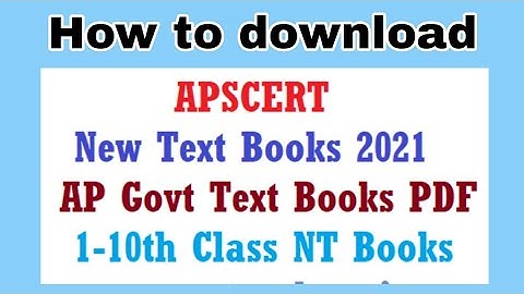 How to download AP SCERT Text books 2021 pdf | 1st to 10th Class | New Text Books. #bsstudiestelugu