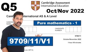 CAIE 9709/11/O/N/22/V1 | Q.No.5 | Radians, arc length & sector area | Pure Math1-Oct/Nov 2022