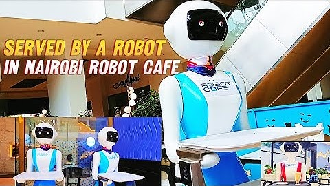 FIRST ROBOT CAFE IN NAIROBI CITY KENYA 🇰🇪 AND EAST AFRICA 4K VIDEO. The Best Hotel Service #trending