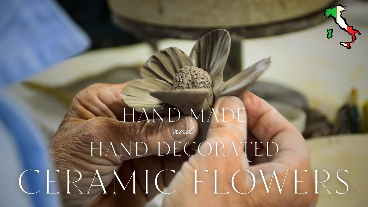 Hand made ceramic flowers tutorial and hand decoration by Italian ...