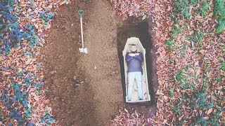 I Spent the Night in a Homemade Coffin Buried Alive & It Went Too Far (Sleep in a Coffin Challenge)
