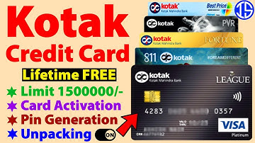 Kotak Credit card Activation & Pin Generation | New Kotak Credit & Debit card activate pin generate