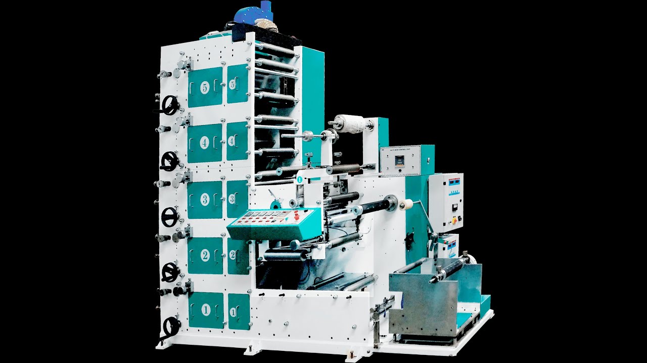 FLEXO LABEL PRINTING MACHINE (ROTARY) | 5 COLOUR + 1 ROTARY DIE CUTTING ...