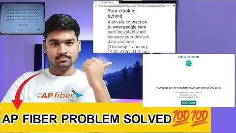 Ap fiber internet not working,time&date problem solved Telugu |Sai Prasad Tech Magic|