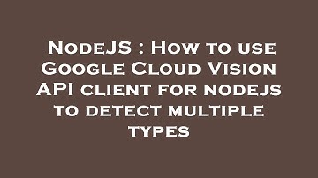 NodeJS : How to use Google Cloud Vision API client for nodejs to detect multiple types