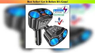 Today Only Car Charger Bluetooth FM Transmitter Fast Charging Socket Cigarette Lighter Splitter Pow