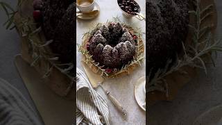 Super easy and delicious chocolate Christmas cake #cookingchannel #recipe #christmascake