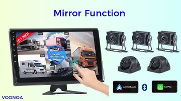 Mirror Function for VOONOA RV Backup Camera System with Carplay