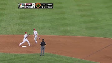 PHI@WSH: Utley starts the inning-ending double play