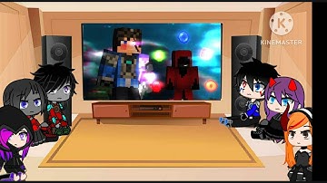 Rainimator friends react to "Slow Down" - Minecraft Music Video