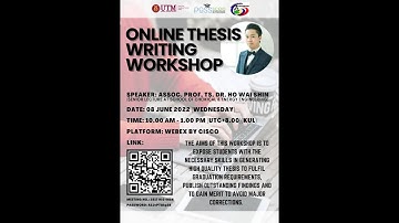 KDOJ Expert Series 2022  | Thesis Writing Workshop #thesis #journal