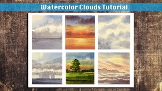 How To Paint Clouds in Watercolor for Beginners - Step by Step Tutorial