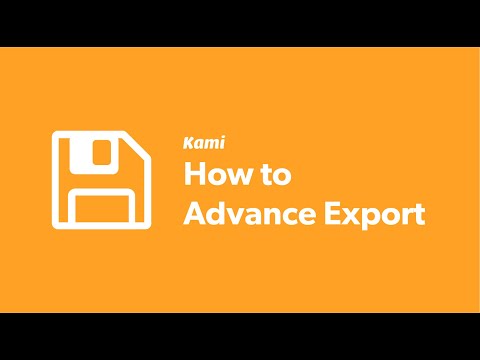 Kami: How to Advance Export