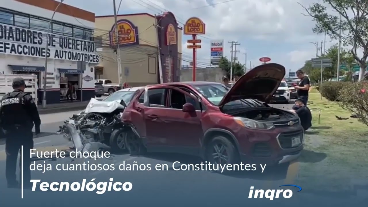 Daños fuertes tras choque en Constituyentes