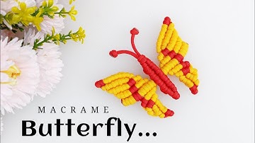 Macrame Butterfly Keychain | Macrame Animals | DIY Macrame Butterfly Tutorial