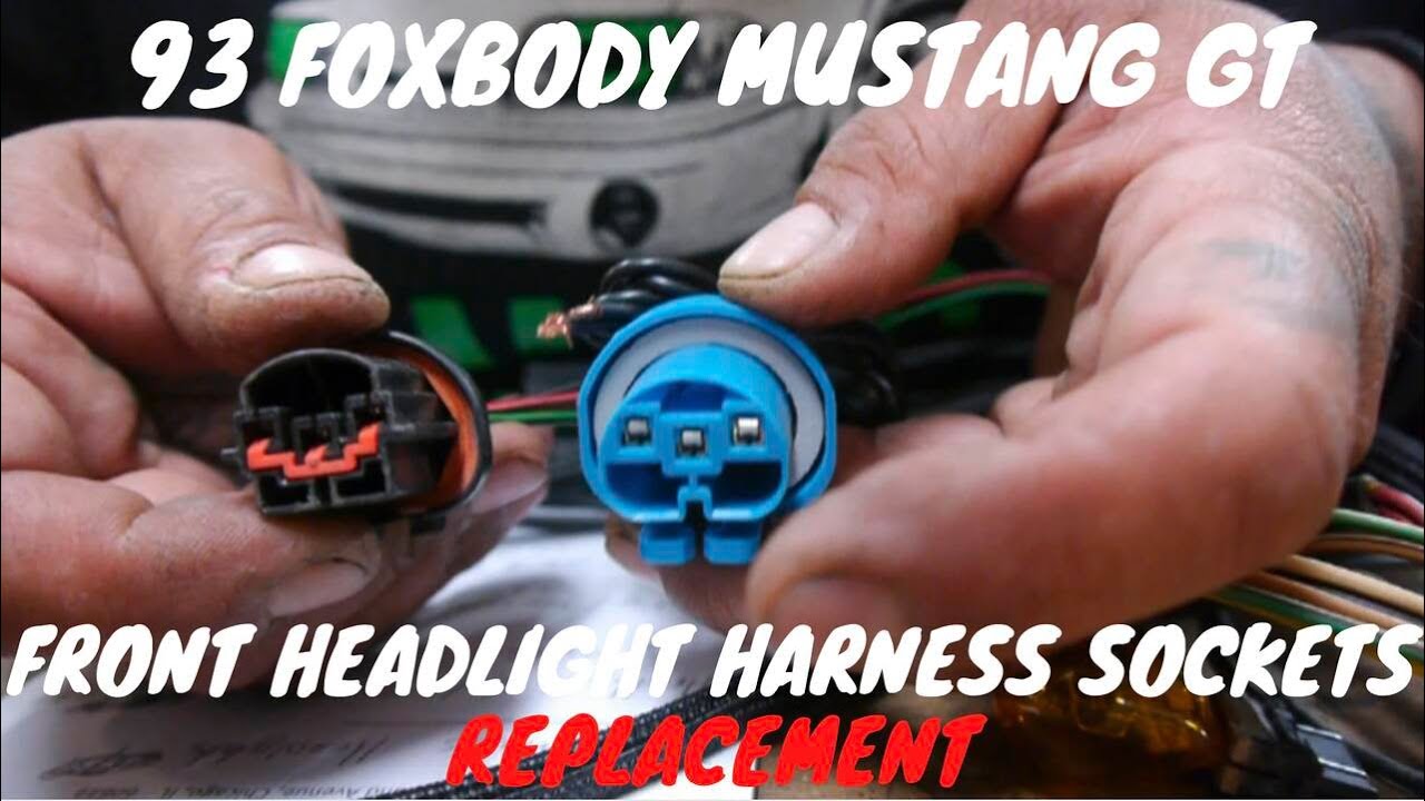 Headlight Harness Sockets for 93 Ford Foxbody Mustang Replacement YouTube