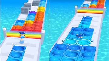 Pop it Run ! very satisfying and relaxing asmr slicing game level 1-10