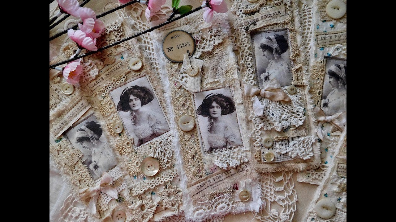 Raggedy Example Fabric/Vintage Trim Raggedy Tutorial And New Etsy Items - YouTube