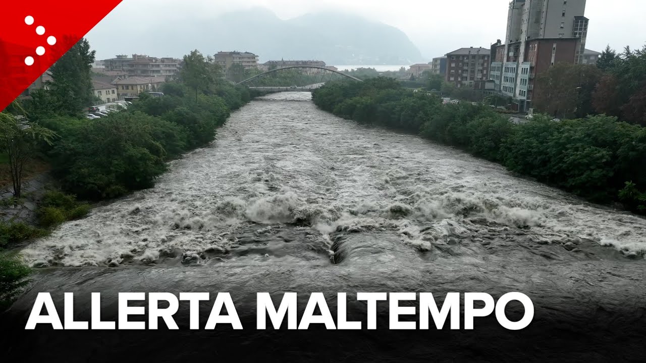 Maltempo, allerta in Piemonte, Lombardia e Liguria: 200 mm di pioggia nel VCO, torrenti ingrossati