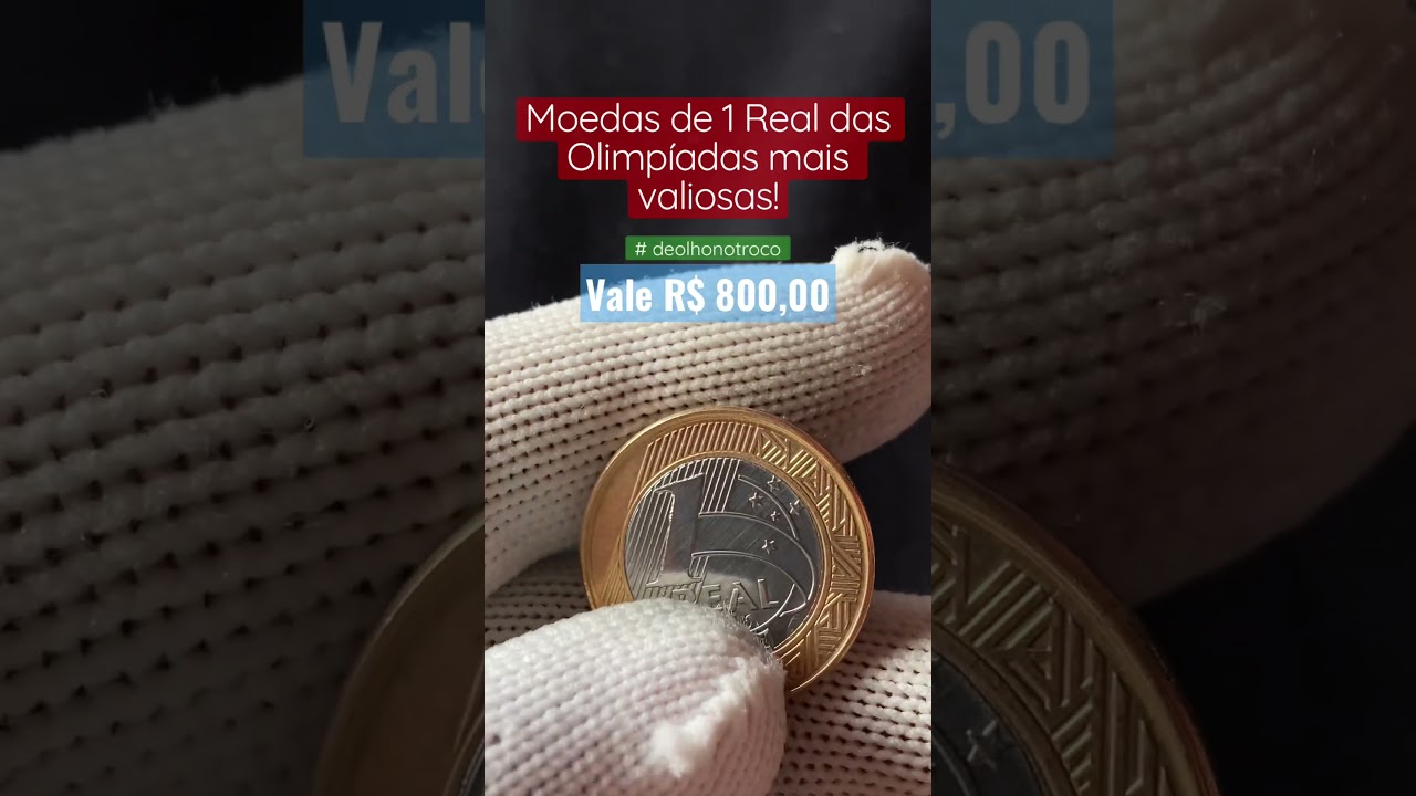 MOEDAS DE 1 REAL DAS OLIMPÍADAS MAIS VALIOSAS! MASCOTE TOM! 