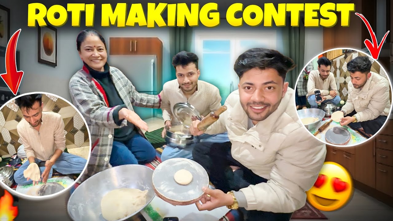 Family Ke Sath Roti Making Contest😂😍 || Sanjay Chauhan