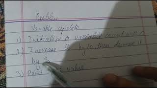 Count Problem in python using variable declaration and initialization 