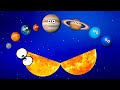 Funny planets compilation 3  funny planet comparison game  8 planets sizes