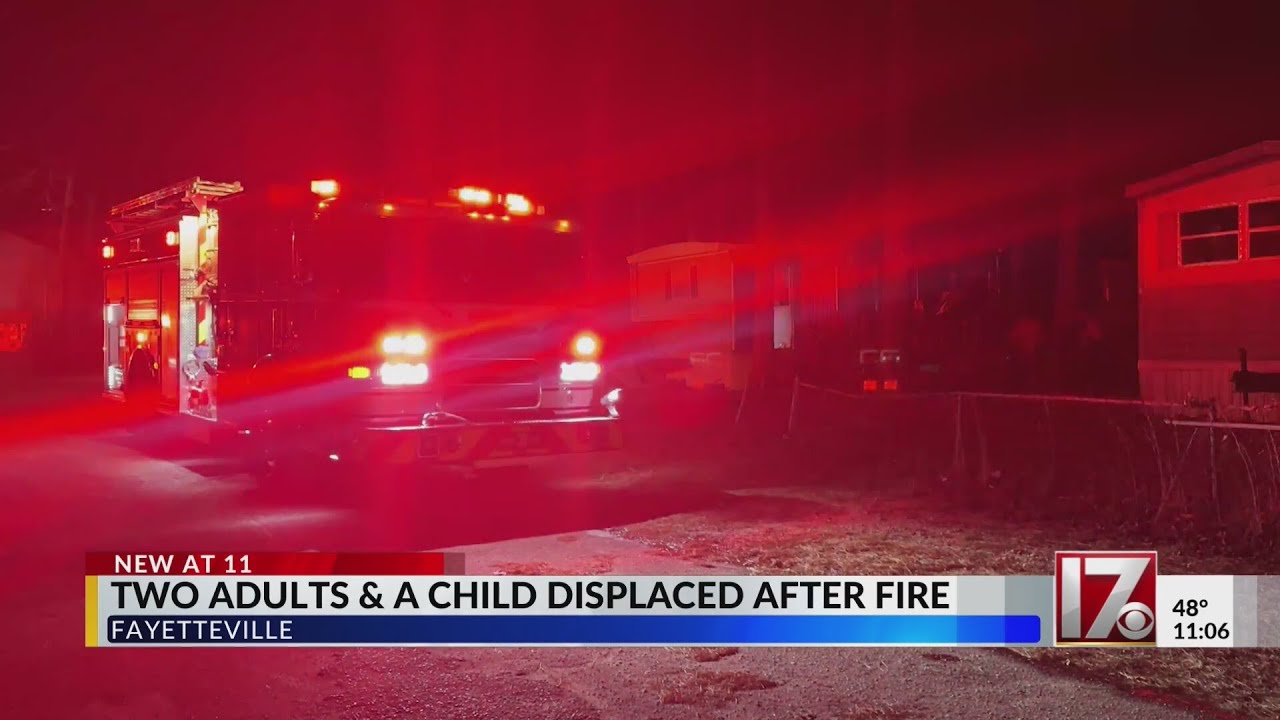 Three people displaced after Fayetteville mobile home fire - YouTube