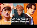 Each kpop group member's best era; boy group edition