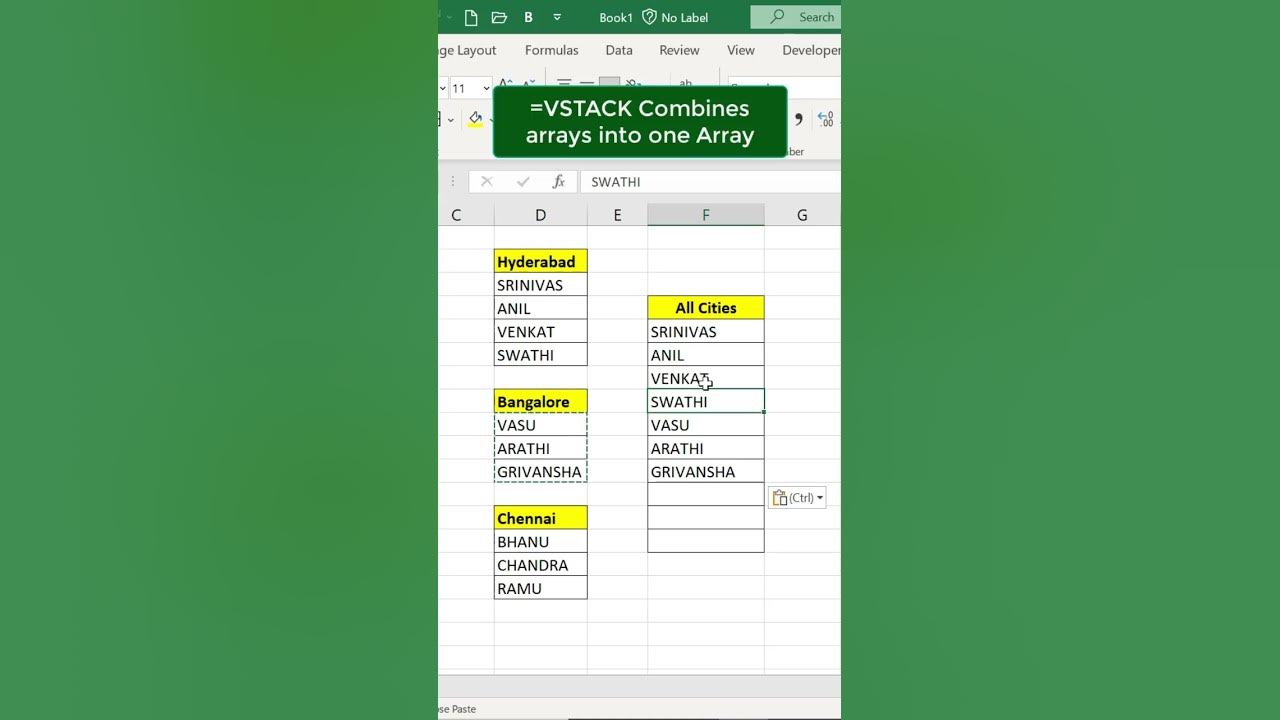 Excel magic trick combine arrays into one array youtube