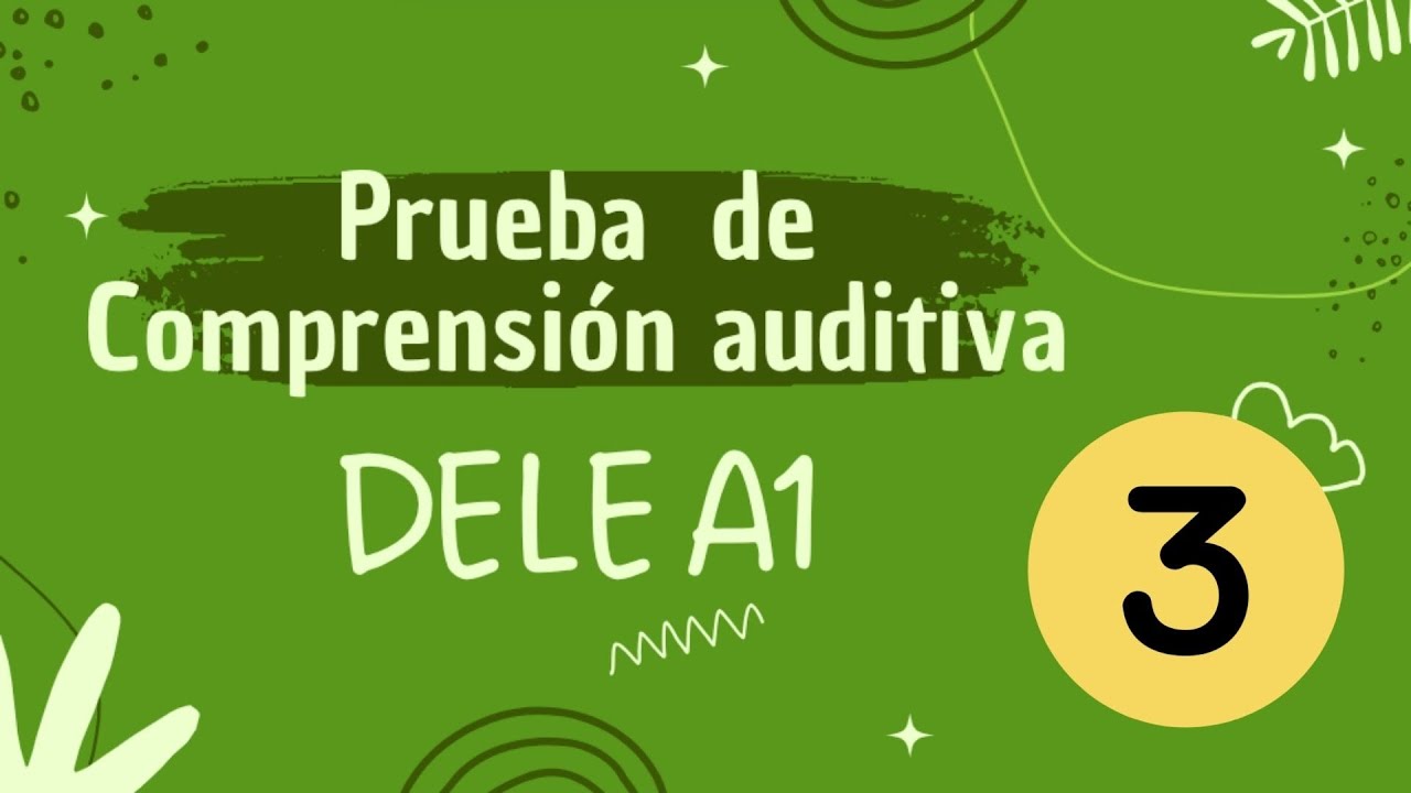 Prueba auditiva DELE A1 - Versión 2020 - Examen 3 - YouTube