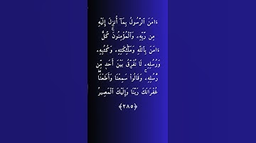 من أواخر سورة البقرة  - آمن الرسول بما أنزل إليه -الشيخ  ماهر المعيقلي