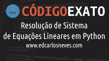 Resolução de Sistema de Equações Lineares em Python