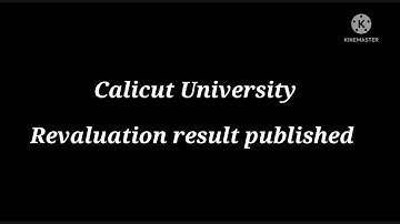 Calicut University Revaluation result published