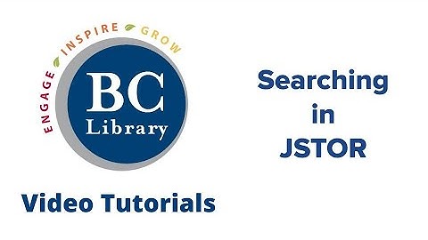 JSTOR Tutorial
