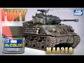 Стендовый моделизм: M4A3E8 Sherman "Fury" 1/35, перехожу на краску Mr.Hobby серия колор. Роспись.