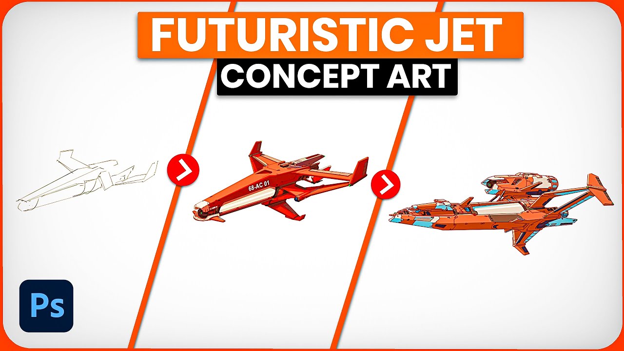 Sci-fi Vehicle Design: From Sketch to Render | Full Concept Art Workflow