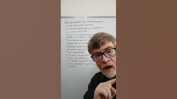 Do You Make this Common Error with the Word Contact? English Tutor Nick P