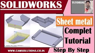 Solidworks 2020 tutorials | #solidworks #sheetmetal All Commands complete tutorial