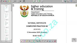 COMPUTER PRACTICE N5 FULL PAPER THEORY NOVEMBER 2025