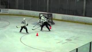 Tampa Bay Lightning doing a power play drill.