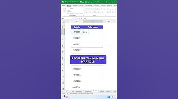 Créer facilement des codes barres sur Excel !