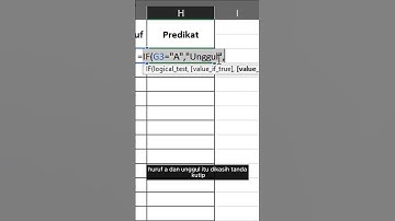 Cara Membuat Predikat Nilai pada excel dengan Rumus If #excel #fypシ #tutorial #shorts #views #video