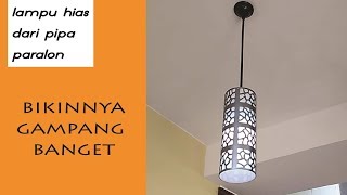 DIY HOMEMADE Rustic Wooden Lamp || Cara Pembuatan Lampu Hias Rustic Cafe || Quarantine Project