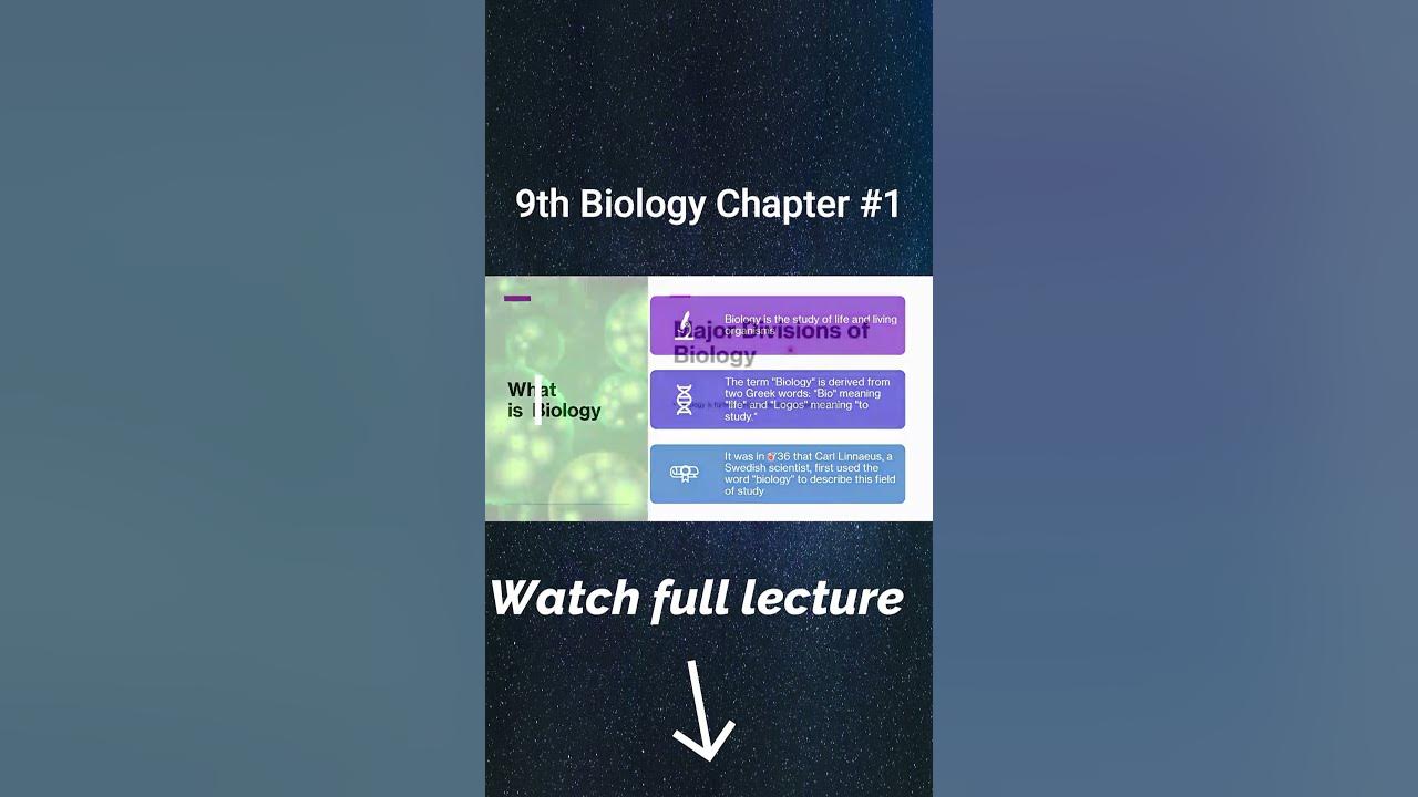 Biology Definition, Major Divisions and Branches 9th Biology YouTube