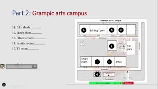 IELTS listening map - Part 2: Grampic arts campus (answer & transcript)