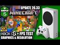 Minecraft Update 2633 Xbox Series S Gameplay FPS Test