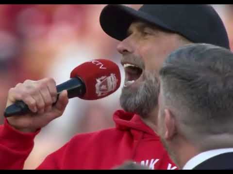 Jurgen Klopp sing a chant "Arne Slot! La-La-La-La-La!"