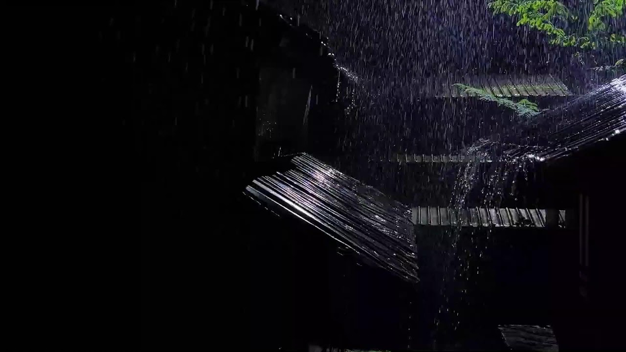 Best Rain Sounds for Sleeping! Heavy Rain and Thunder on Metal Roof All Night for Deep Sleep