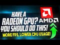 🔧 Have an AMD Radeon GRAPHICS CARD? You should use these SETTINGS! *FIX LOW PERFORMANCE & CRASHES* ✅